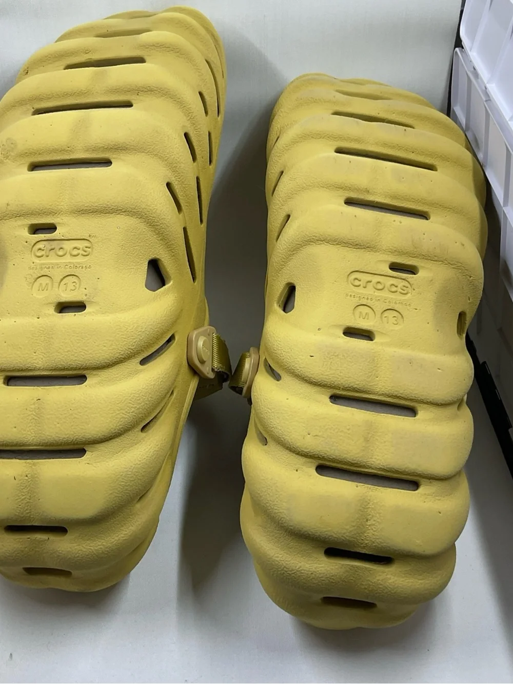 CROCS Men's Bright Yellow Vented Clog with Adjustable Strap